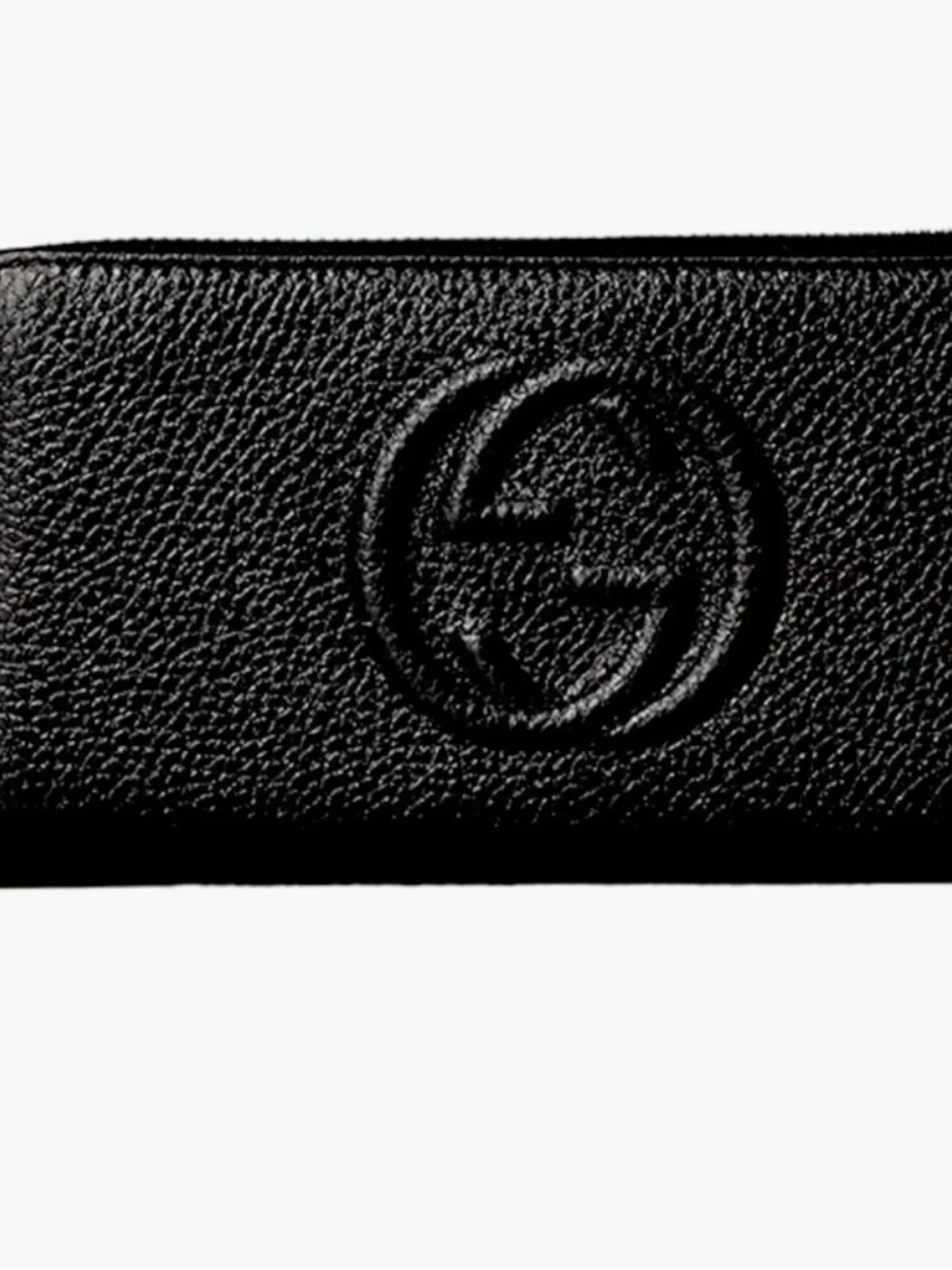 Authentic- Gucci Black Embossed GG Leather wallet
